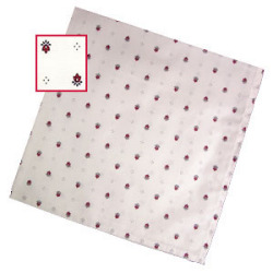 Provencal tea towel - napkin (calisson. white x bordeaux) - Click Image to Close